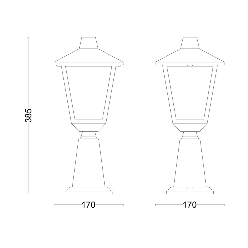 Philips - Vonkajšia lampa KINNO 1xE27/25W/230V IP44