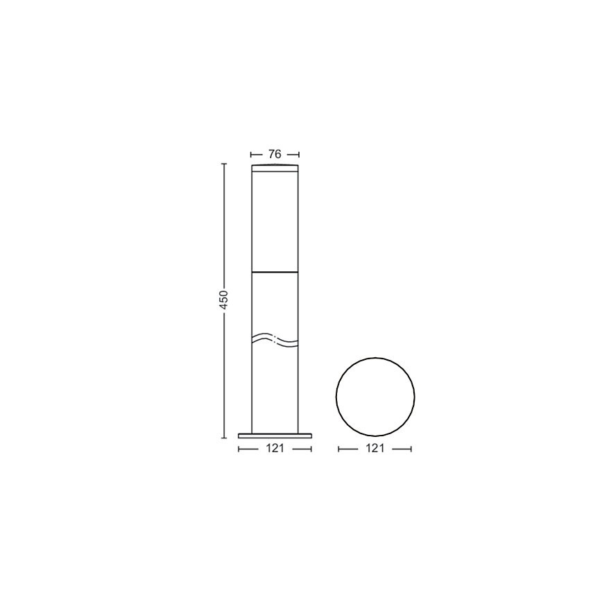 Philips - Vonkajšia lampa 1xE27/20W/230V 45 cm IP44