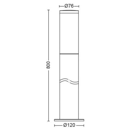 Philips - Vonkajšia lampa 1xE27/20W/230V 80 cm IP44