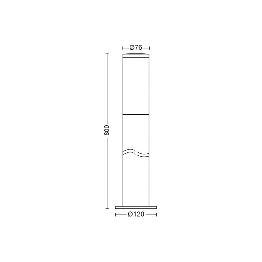 Philips - Vonkajšia lampa 1xE27/20W/230V 80 cm IP44