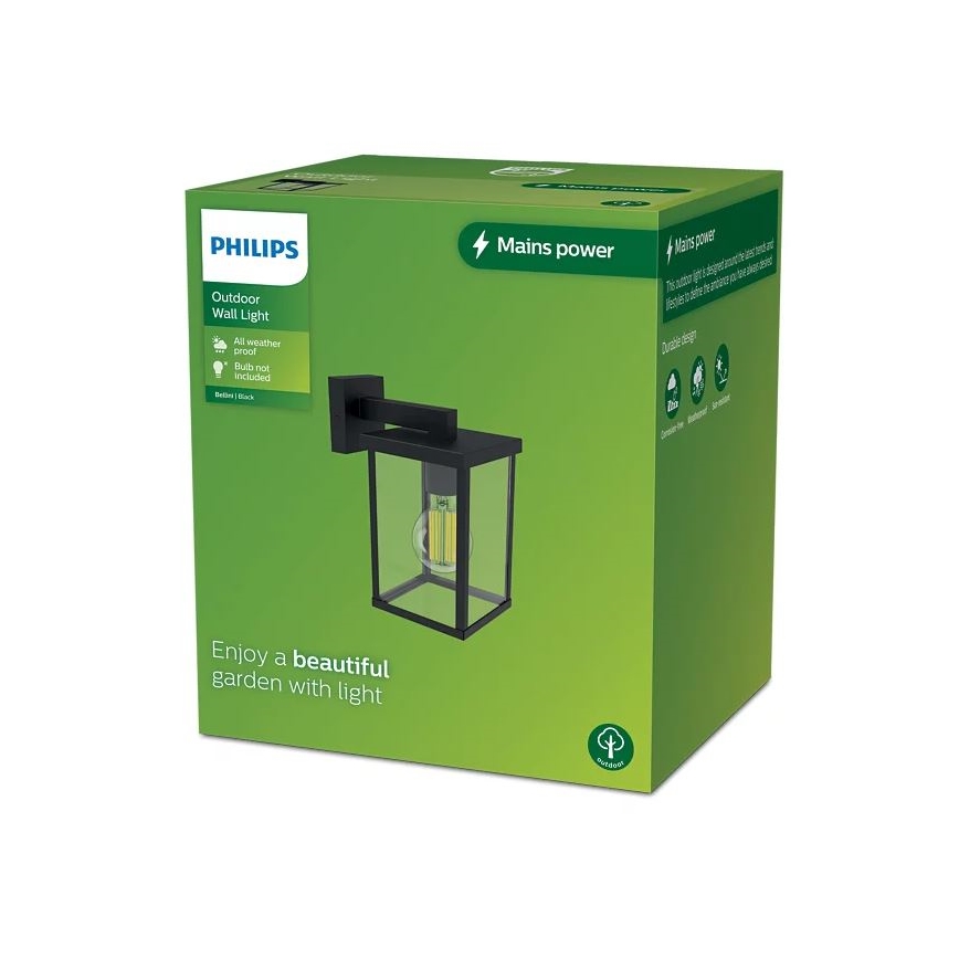 Philips - Vonkajšie nástenné svietidlo BELLINI 1xE27/25W/230V IP44
