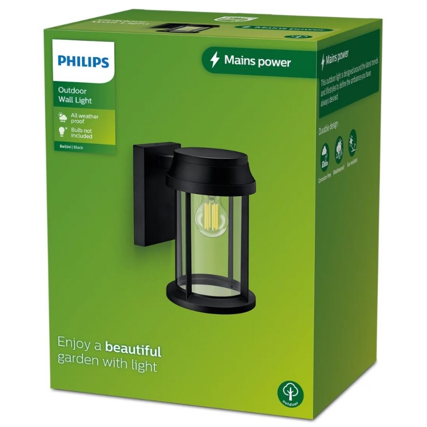 Philips - Vonkajšie nástenné svietidlo BELLINI 1xE27/25W/230V IP44