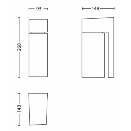 Philips - Vonkajšie nástenné svietidlo BORDER 1xE27/23W/230V IP44 šedá