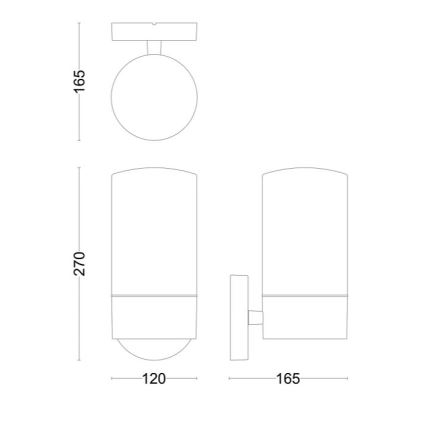 Philips - Vonkajšie nástenné svietidlo FLAREON 1xE27/25W/230V IP44