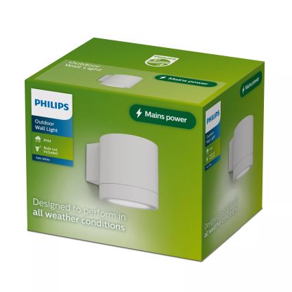 Philips - Vonkajšie nástenné svietidlo FYLX 1xGU10/5W/230V biele IP44