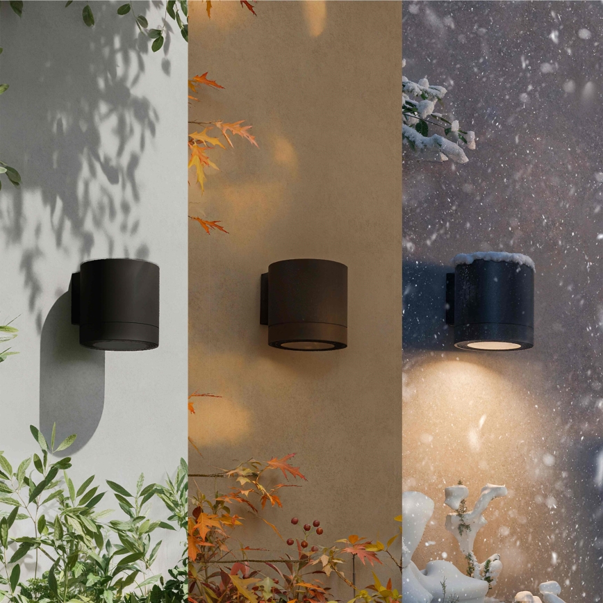 Philips - Vonkajšie nástenné svietidlo FYLX 1xGU10/5W/230V čierne IP44