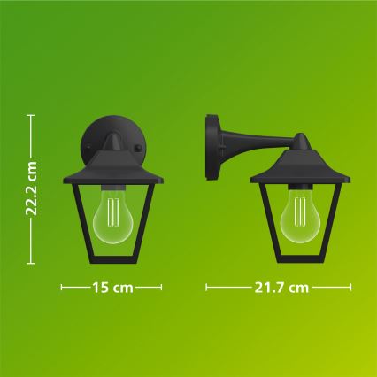 Philips - Vonkajšie nástenné svietidlo JULI 1xE27/25W/230V IP44