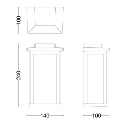 Philips - Vonkajšie nástenné svietidlo MIRTH 1xE27/25W/230V IP44