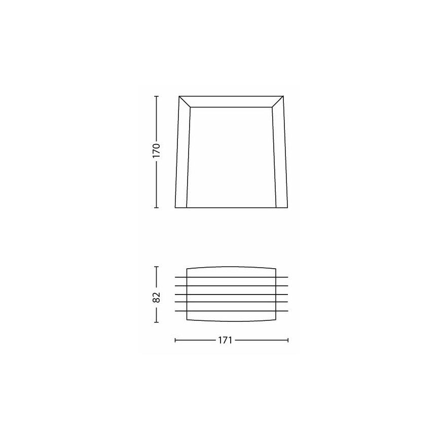 Philips - Vonkajšie nástenné svietidlo SHADES 1xE27/15W/230V IP44 šedá