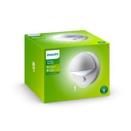 Philips - Vonkajšie nástenné svietidlo so senzorom 1xE27/12W/230V IP44