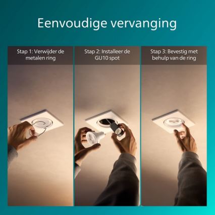 Philips - Zapustené stropné svietidlo PERIDOT 1xGU10/7W/230V biela