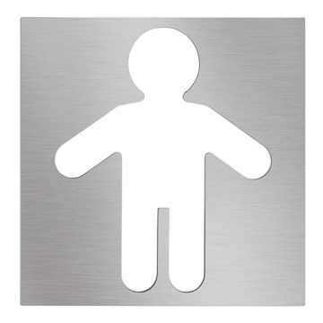 Piktogram Muži 12x12 cm nerez/strieborná