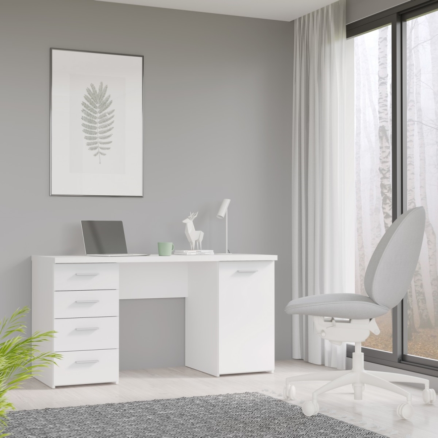 Písací stôl ARENO biely