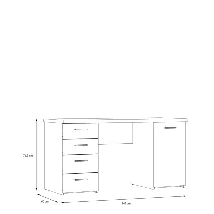 Písací stôl ARENO biely