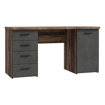 Písací stôl ARENO hnedý/grafitový