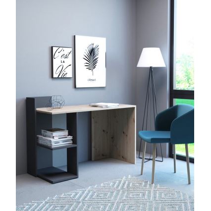 Písací stôl MARLO dub artisan/antracit