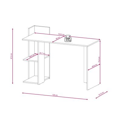 Písací stôl MARLO dub artisan/antracit