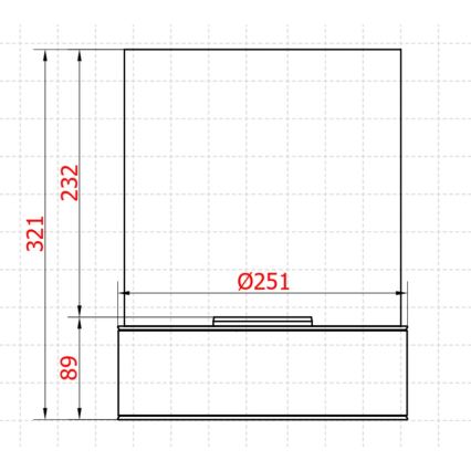Planika - BIO krb 32,1x25,1 cm 2,5kW čierna