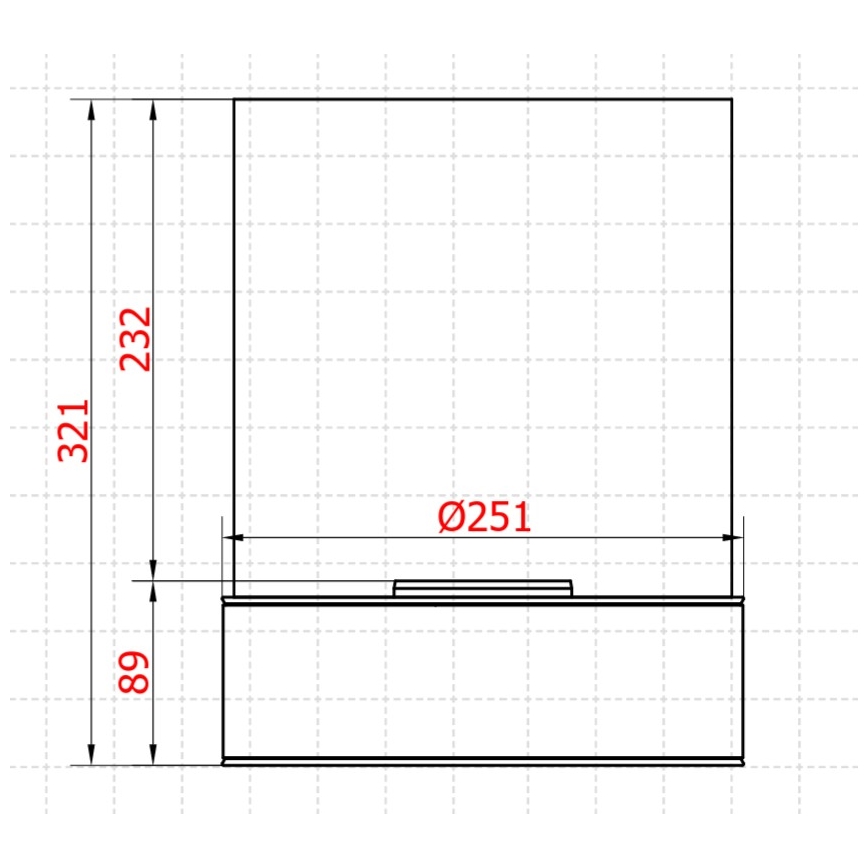 Planika - BIO krb 32,1x25,1 cm 2,5kW čierna
