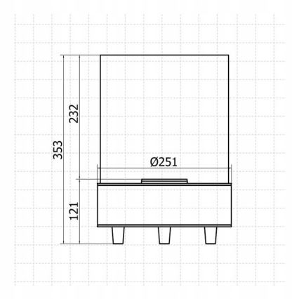 Planika - BIO krb 36,3x25,1 cm 2,5kW béžová