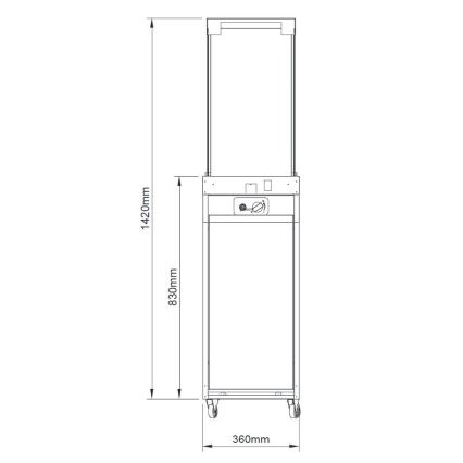 Planika - Vonkajší plynový krb 142x36 cm 8kW 1xAAA zelená + ochranný kryt