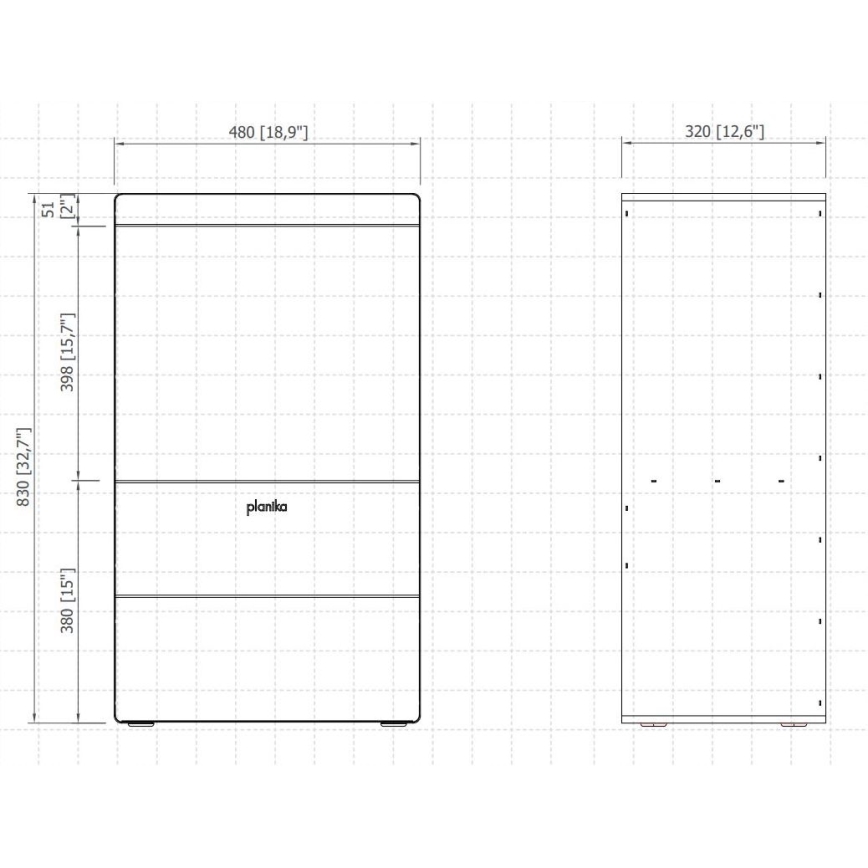 Planika - Krb na vodnú paru na diaľkové ovládanie 83x48 cm 125W/230V čierna