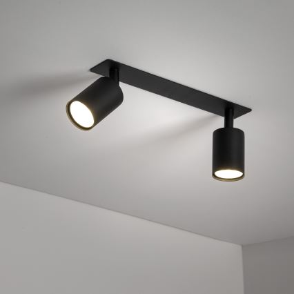 Podhľadové bodové svietidlo NEX 2xGU10/10W/230V čierna