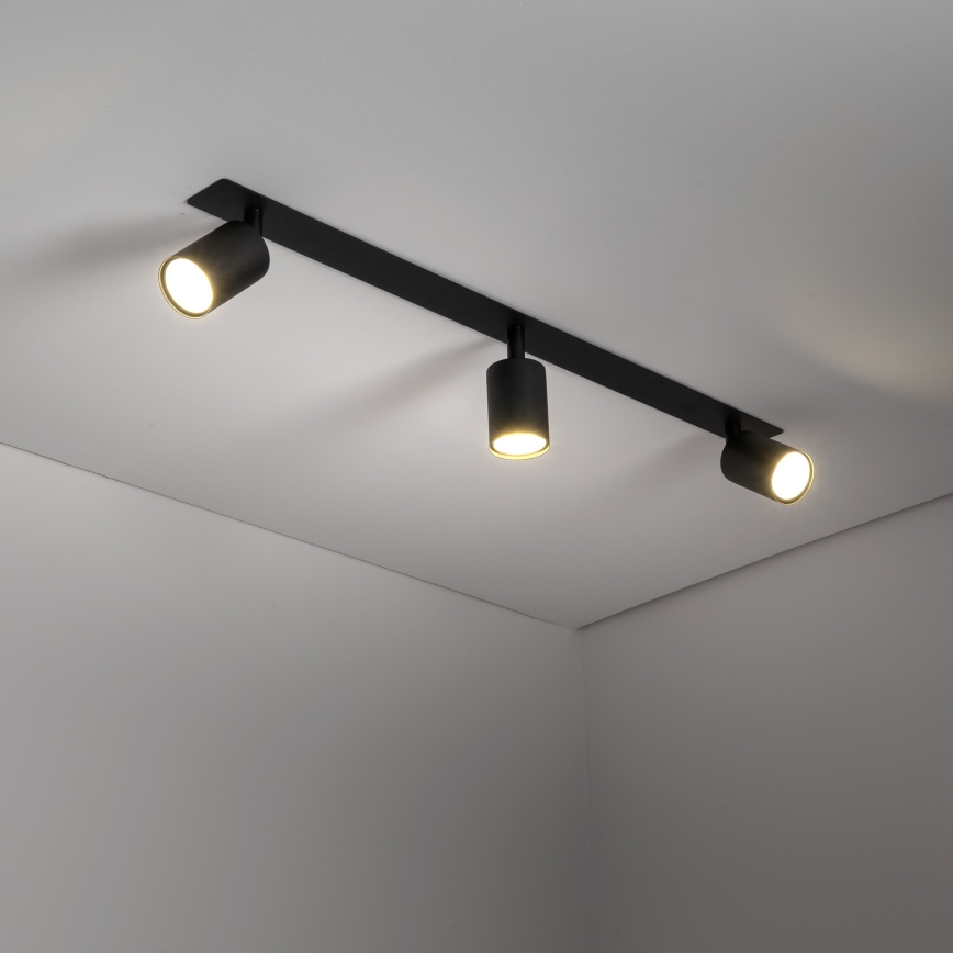 Podhľadové bodové svietidlo NEX 3xGU10/10W/230V čierna