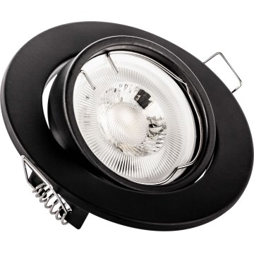 Podhľadové svietidlo 1x GU10/MR16/10W/230V, priemer 9 cm, čierne