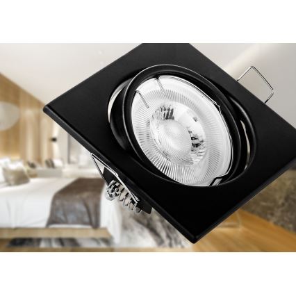 Podhľadové svietidlo 1xGU10/MR16/10W/230V 9x9 cm čierne