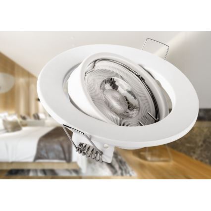 Podhľadové svietidlo 1xGU10/MR16/10W/230V priemer 9 cm biele