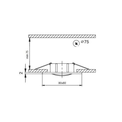 Podhľadové svietidlo IZZY DT10 1xMR16/50W chróm
