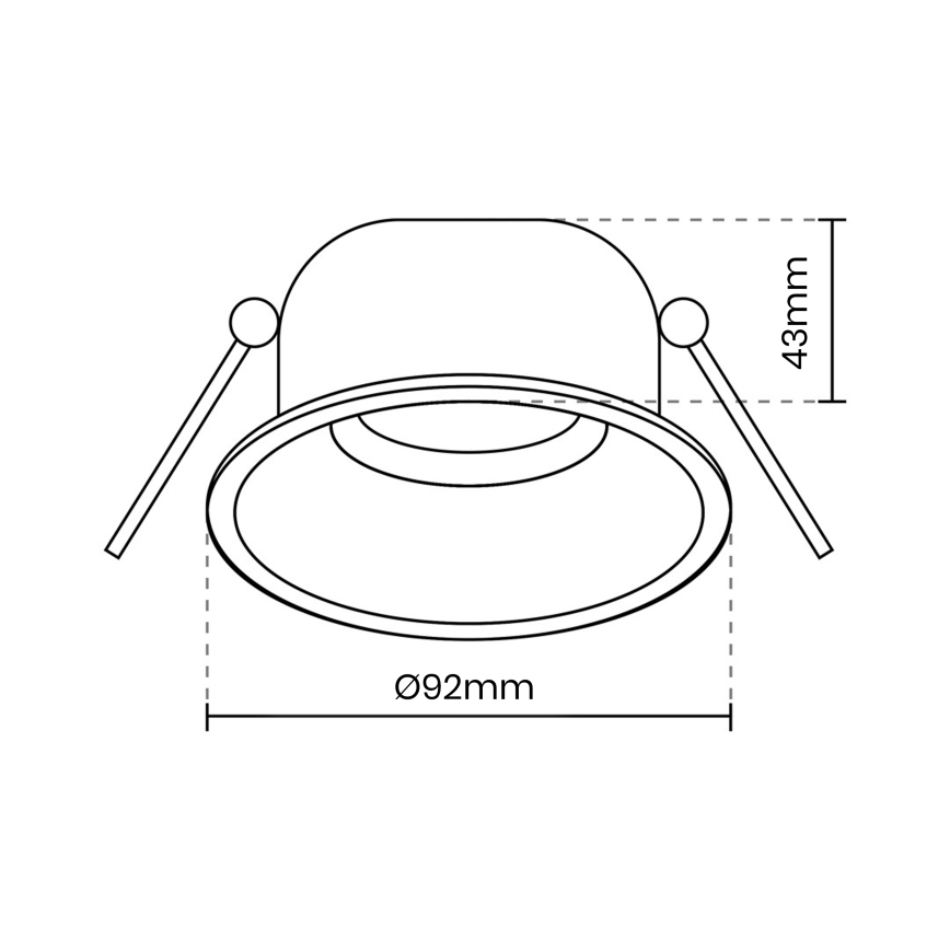 Podhľadové svietidlo EYE  1xGU10/25W/230V okrúhly čierna