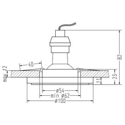 Podhľadové svietidlo EYE 1xGU10/35W/230V