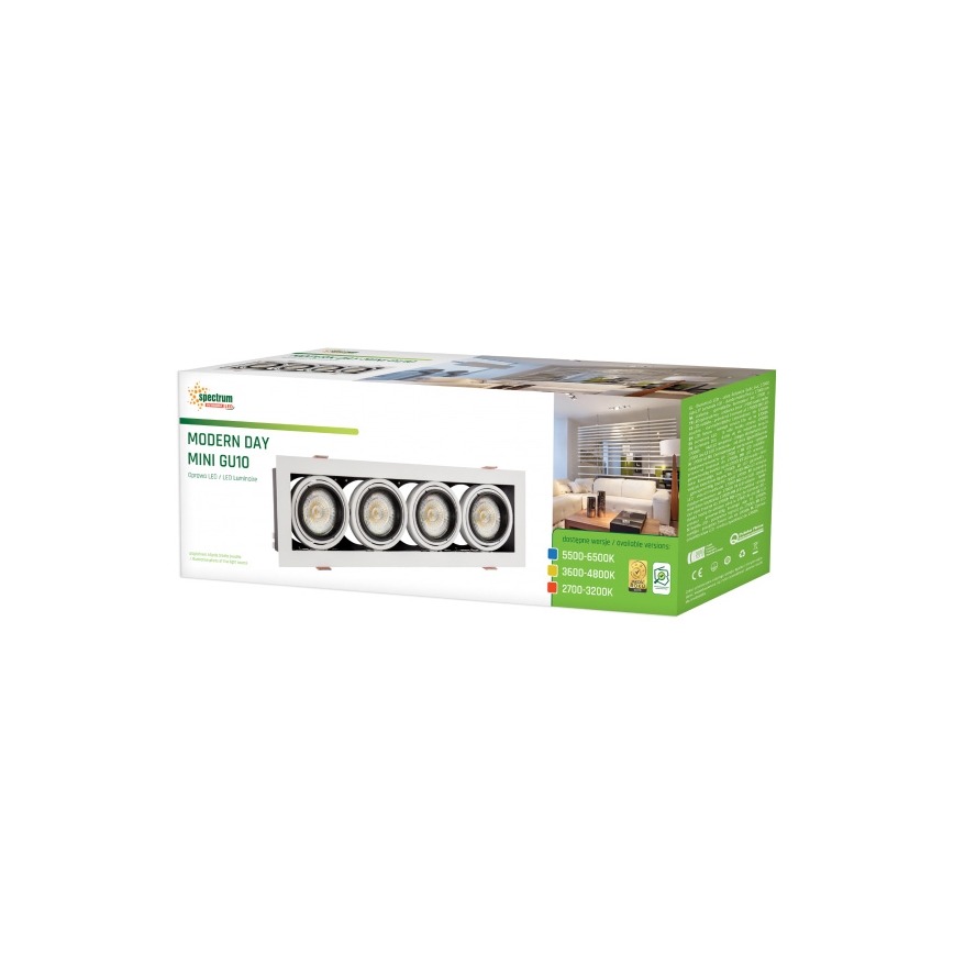 Podhľadové svietidlo MODERN DAY MINI 4xGU10/10W/230V