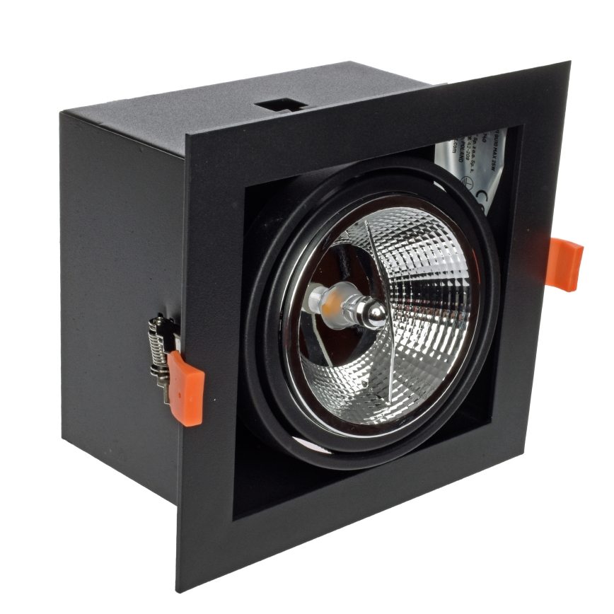 Podhľadové svietidlo PLAZA AR111 1xGU10/12W/230V čierna
