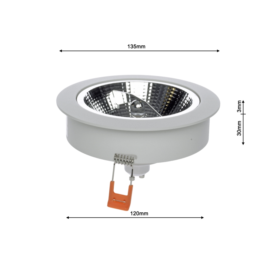 Podhľadové svietidlo REDONDO 1xAR111 - GU10/25W/230V