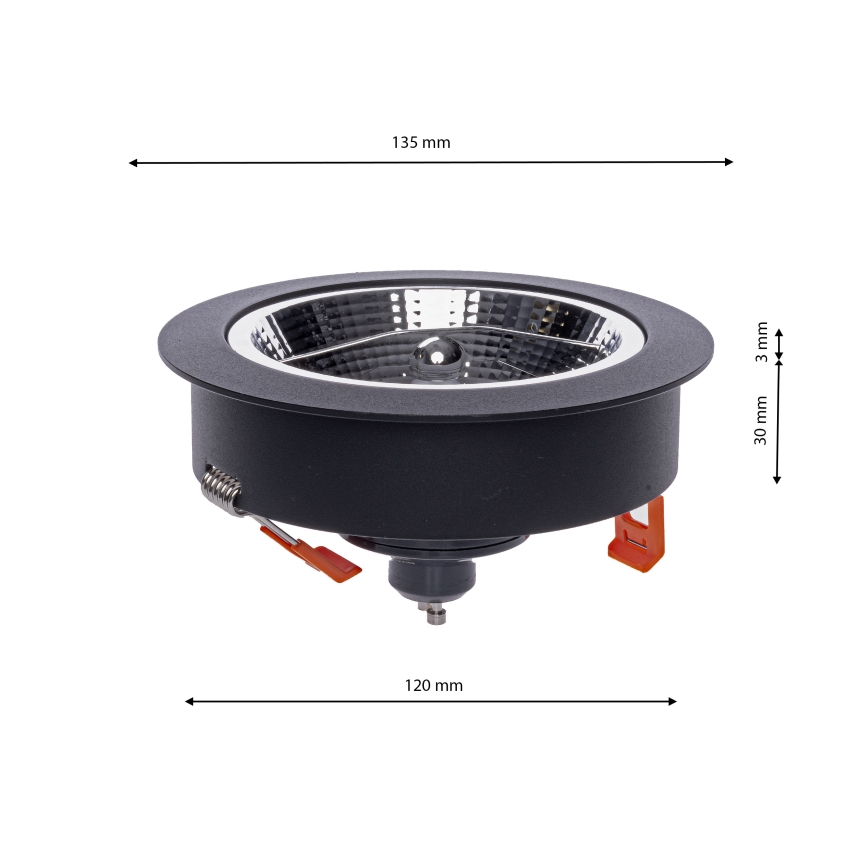 Podhľadové svietidlo REDONDO 1xAR111 - GU10/25W/230V