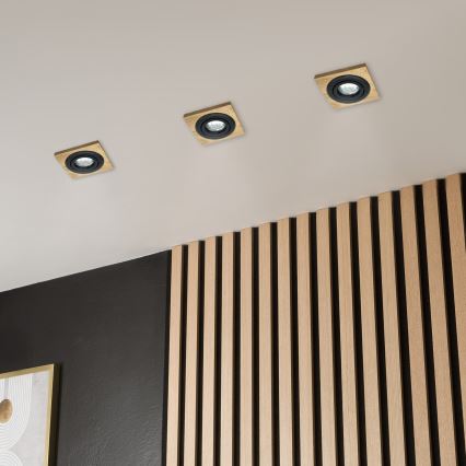 Podhľadové svietidlo TOBBY 1xG9/20W/230V 11,5x11,5 cm dub/čierna