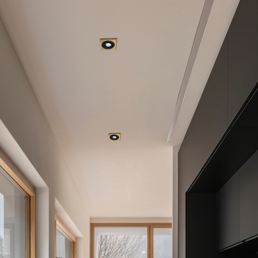 Podhľadové svietidlo TOBBY 1xG9/20W/230V 11,5x11,5 cm dub/čierna