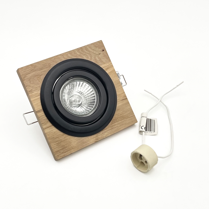 Podhľadové svietidlo TOBBY 1xG9/20W/230V 11,5x11,5 cm dub/čierna
