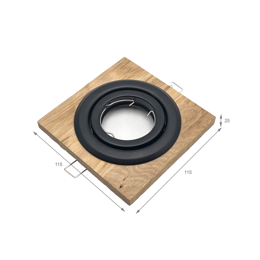 Podhľadové svietidlo TOBBY 1xG9/20W/230V 11,5x11,5 cm dub/čierna