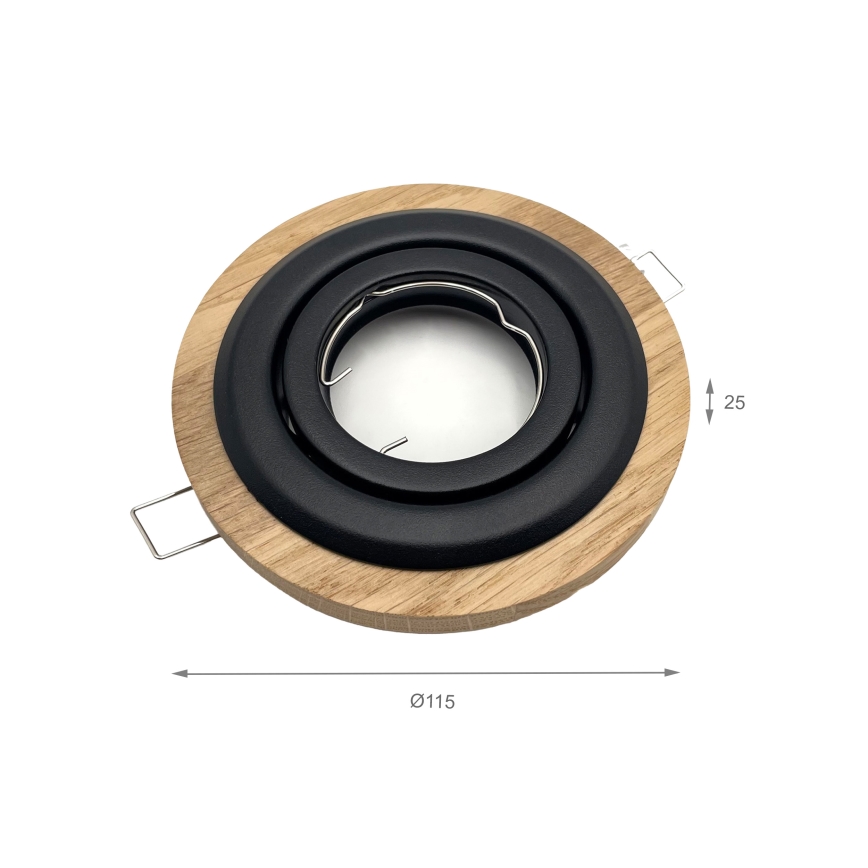Podhľadové svietidlo TOBBY 1xG9/20W/230V pr. 11,5 cm dub/čierna