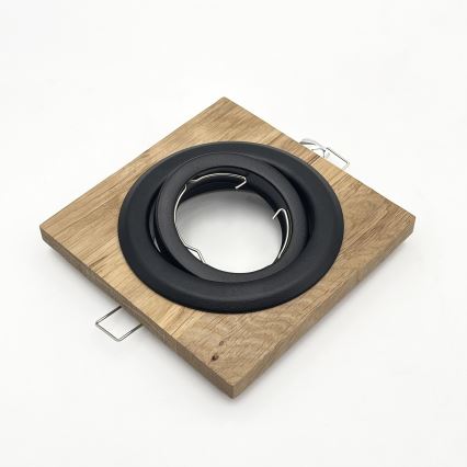 Podhľadové svietidlo TOBBY 1xGU10/20W/230V 11,5x11,5 cm dub/čierna