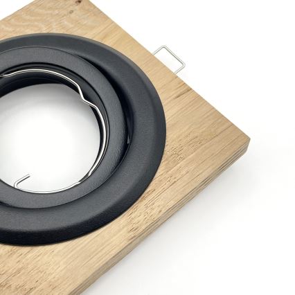 Podhľadové svietidlo TOBBY 1xGU10/20W/230V 11,5x11,5 cm dub/čierna