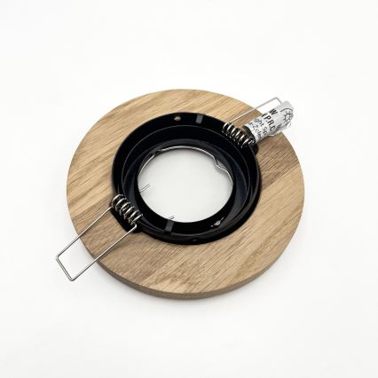 Podhľadové svietidlo TOBBY 1xGU10/20W/230V pr. 11,5 cm dub/čierna