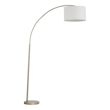 Podlahová lampa ZENITH 1xE27/15W/230V matný chróm/biela
