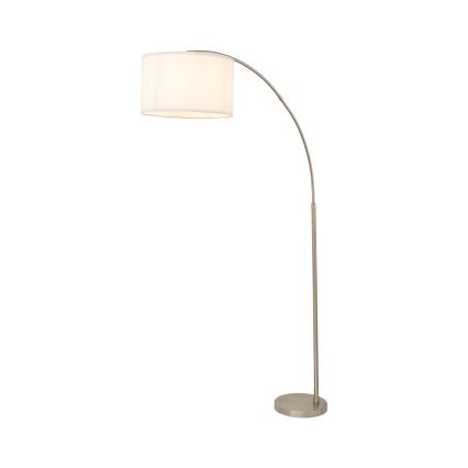 Podlahová lampa ZENITH 1xE27/15W/230V matný chróm/biela