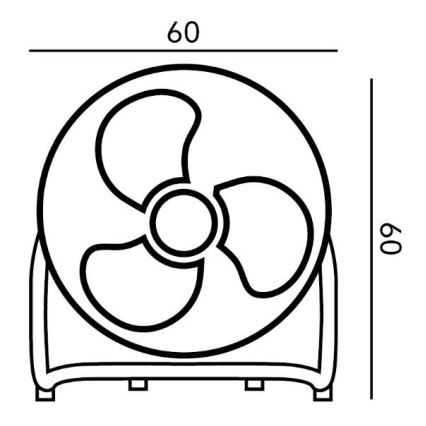 Podlahový ventilátor VIENTO 100W/230V lesklý chróm