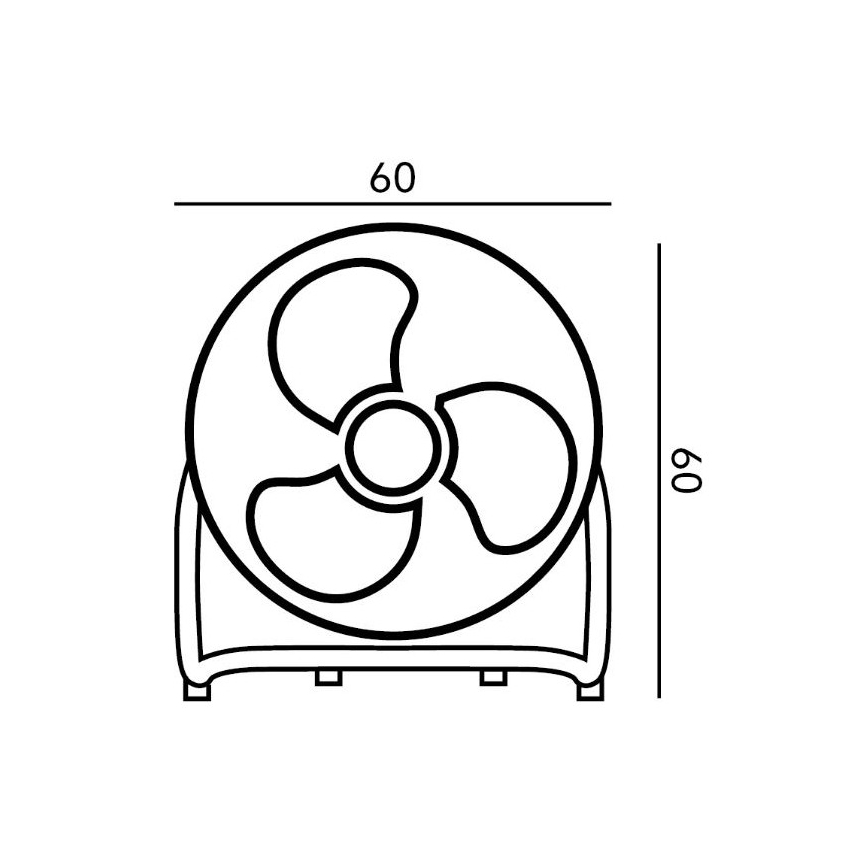 Podlahový ventilátor VIENTO 100W/230V lesklý chróm